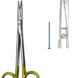 Iris scissor str T/C 11.5cm
