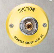 Suction screw conn wall outlet
