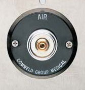 Air screw connect wall outlet